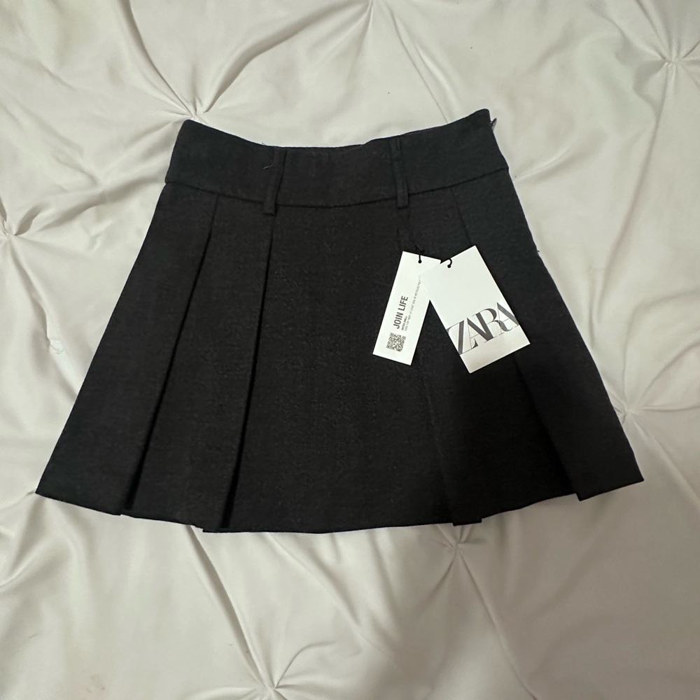 Zara Girls Charcoal pleated Skirt